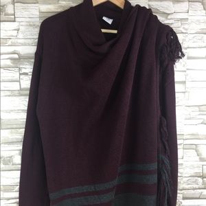 CABI Shawl Wrap Women’s Sweater Fringe